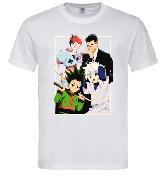 Мужская футболка Hunter x Hunter персонажі Белый фото