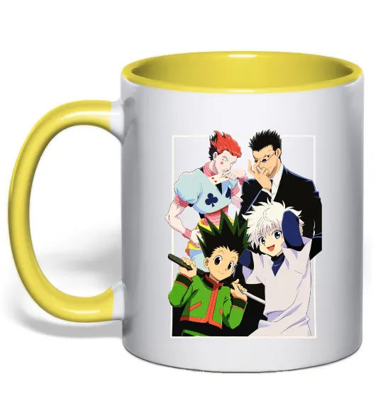 Чашка з кольоровою ручкою Hunter x Hunter персонажі Лимонний фото