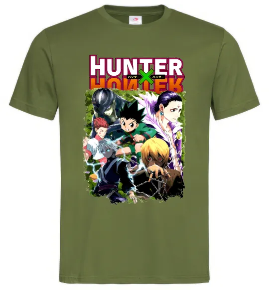 Чоловіча футболка Хантер х Хантер Оливковий фото