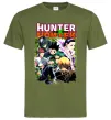 Чоловіча футболка Хантер х Хантер Оливковий фото