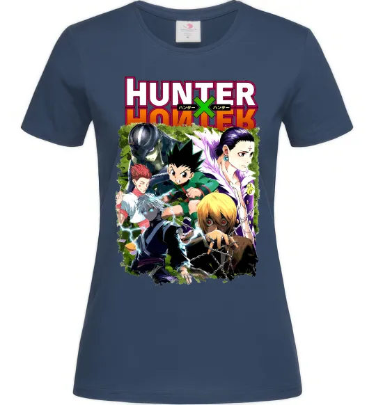 Женская футболка Хантер х Хантер Темно-синий фото