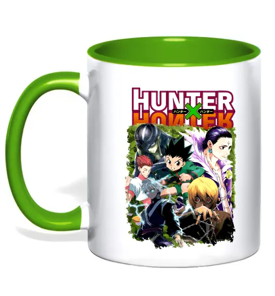 Чашка з кольоровою ручкою Хантер х Хантер Лаймовий фото