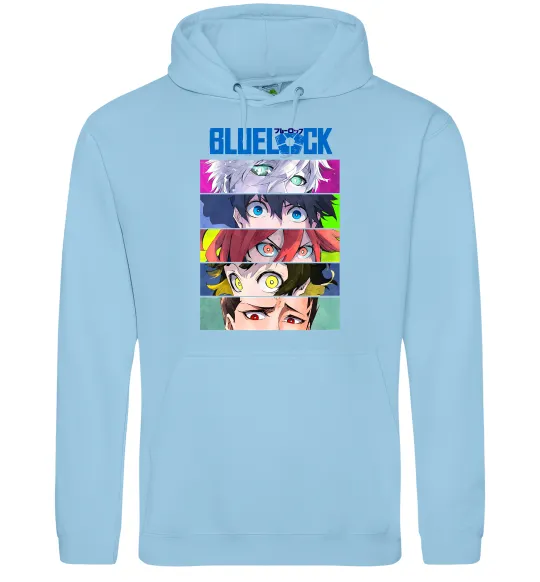 Чоловіча толстовка (худі) BlueLock eyes Блакитний фото