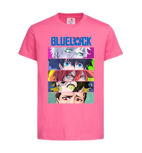 Дитяча футболка BlueLock eyes Яскраво-рожевий фото