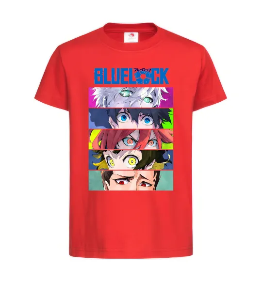 Дитяча футболка BlueLock eyes Червоний фото
