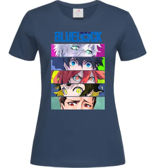 Женская футболка BlueLock eyes Темно-синий фото