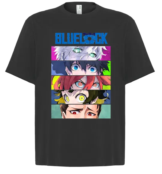 Футболка Оверсайз BlueLock eyes Черный фото
