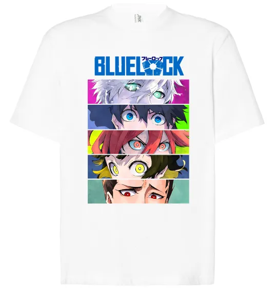 Футболка Оверсайз BlueLock eyes Белый фото