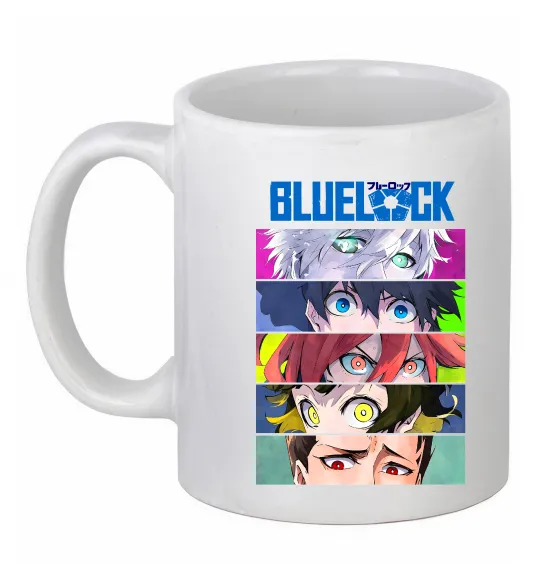 Чашка керамическая BlueLock eyes Белый фото