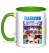 Чашка с цветной ручкой BlueLock eyes Зеленый фото
