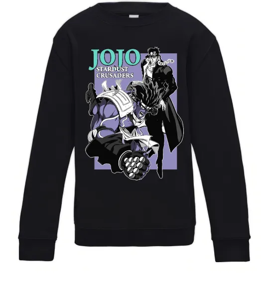 Дитячий світшот Jojo stardust crusaders Чорний фото