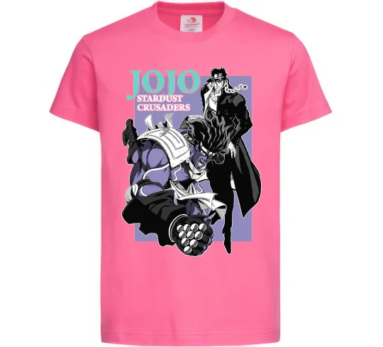 Детская футболка Jojo stardust crusaders Ярко-розовый фото