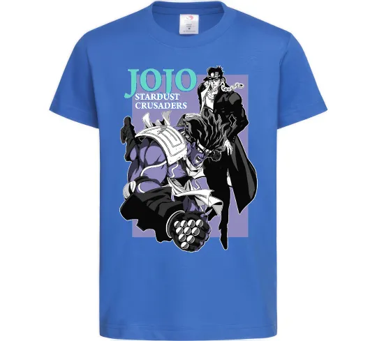 Детская футболка Jojo stardust crusaders Ярко-синий фото