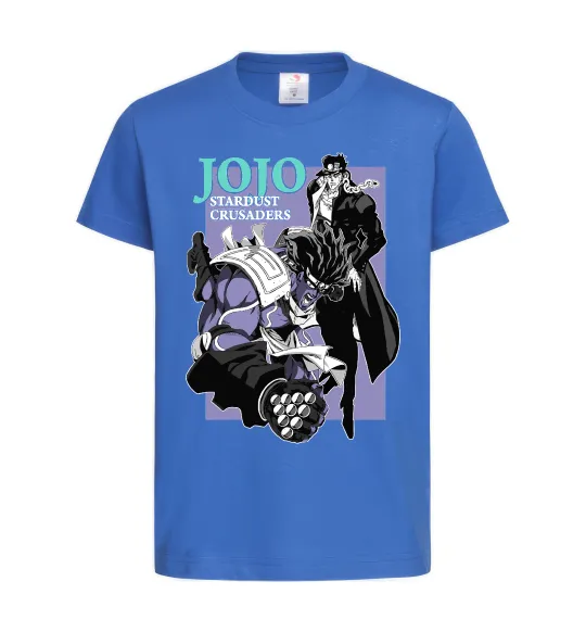 Детская футболка Jojo stardust crusaders Ярко-синий фото