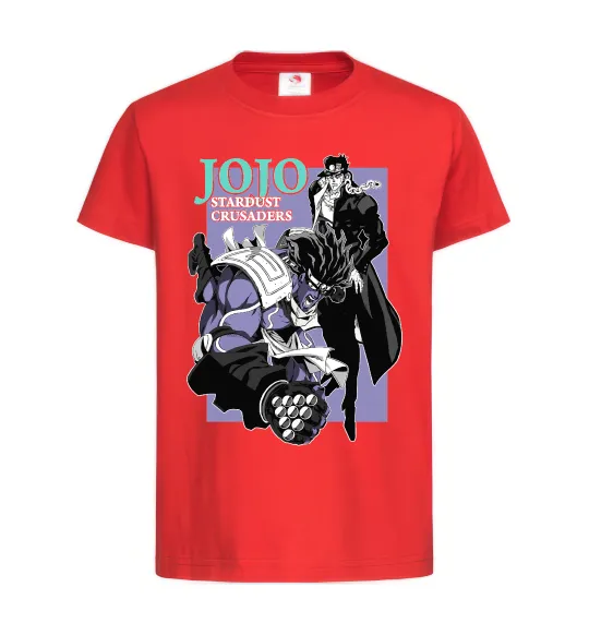 Детская футболка Jojo stardust crusaders Красный фото