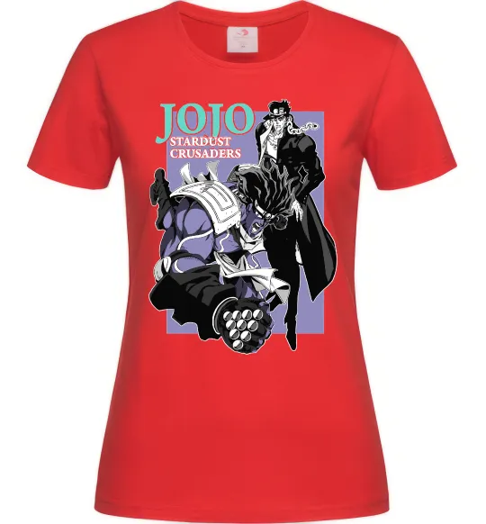 Жіноча футболка Jojo stardust crusaders Червоний фото