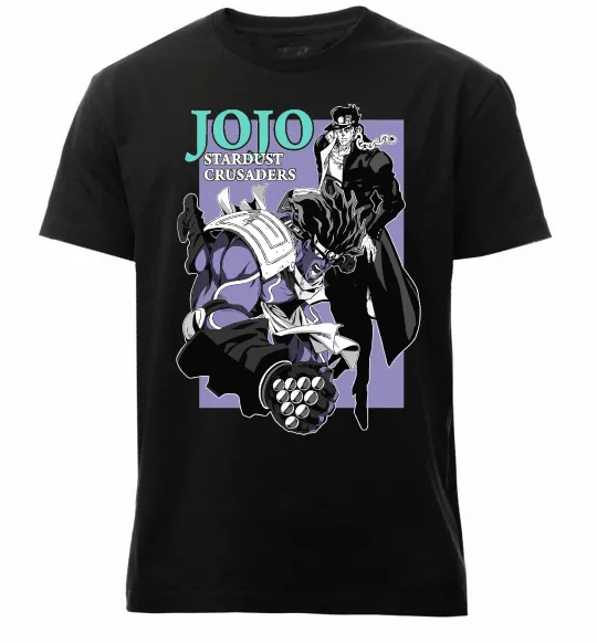 Мужская премиум футболка Jojo stardust crusaders Черный фото