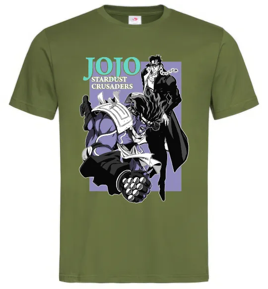 Чоловіча футболка Jojo stardust crusaders Оливковий фото