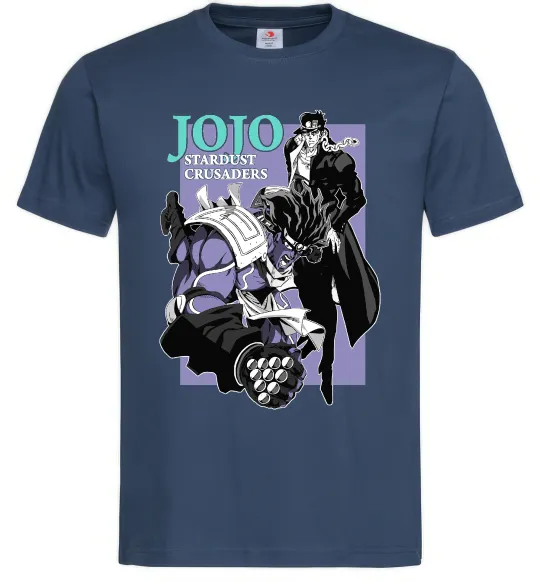 Чоловіча футболка Jojo stardust crusaders Темно-синій фото