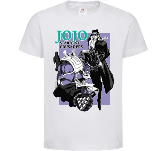 Детская футболка Jojo stardust crusaders Белый фото
