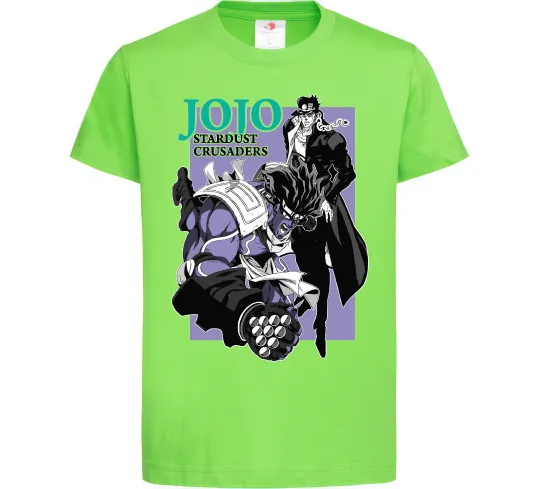 Детская футболка Jojo stardust crusaders Лаймовый фото