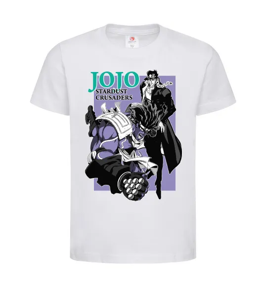 Детская футболка Jojo stardust crusaders Белый фото
