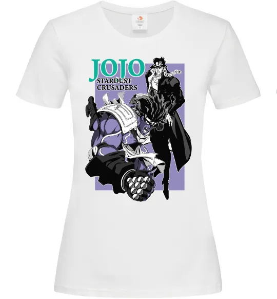 Жіноча футболка Jojo stardust crusaders Білий фото