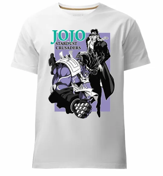 Мужская премиум футболка Jojo stardust crusaders Белый фото