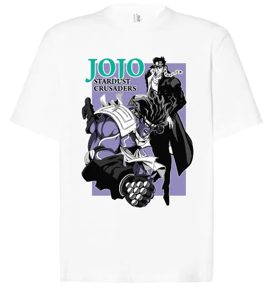 Футболка Оверсайз Jojo stardust crusaders Белый фото