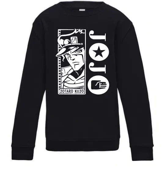 Дитячий світшот Jotaro Kujo Чорний фото