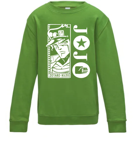 Дитячий світшот Jotaro Kujo Лаймовий фото