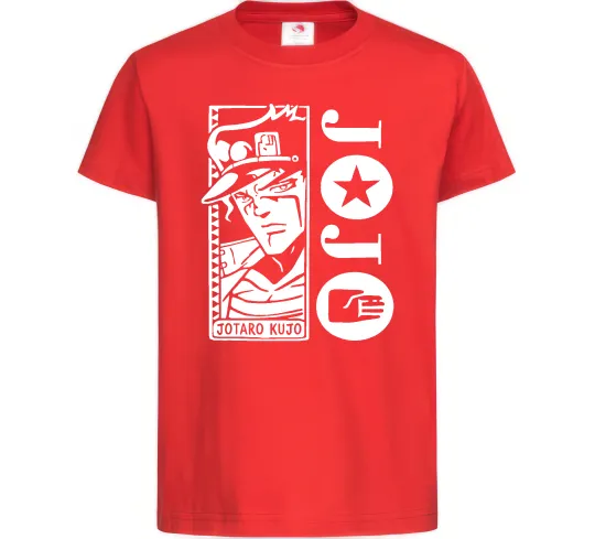 Дитяча футболка Jotaro Kujo Червоний фото