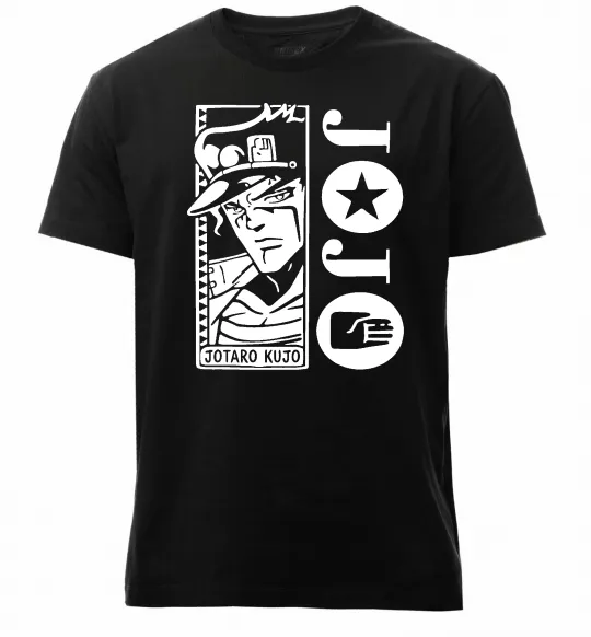 Мужская премиум футболка Jotaro Kujo Черный фото