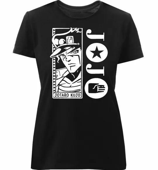Жіноча преміум футболка Jotaro Kujo Чорний фото