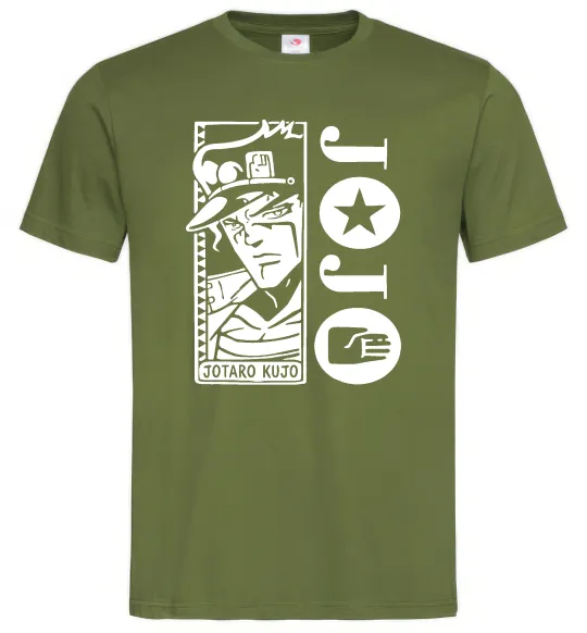 Чоловіча футболка Jotaro Kujo Оливковий фото
