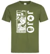 Чоловіча футболка Jotaro Kujo Оливковий фото