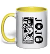 Чашка з кольоровою ручкою Jotaro Kujo Сонячно жовтий фото