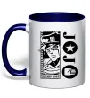 Чашка з кольоровою ручкою Jotaro Kujo Глибокий темно-синій фото