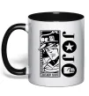 Чашка з кольоровою ручкою Jotaro Kujo Чорний фото