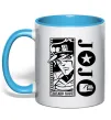 Чашка з кольоровою ручкою Jotaro Kujo Блакитний фото