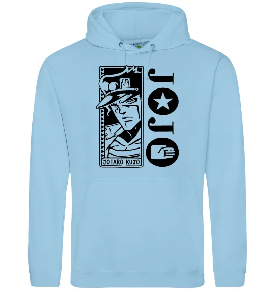 Мужская толстовка (худи) Jotaro Kujo Голубой фото