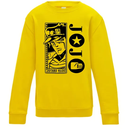 Дитячий світшот Jotaro Kujo Сонячно жовтий фото