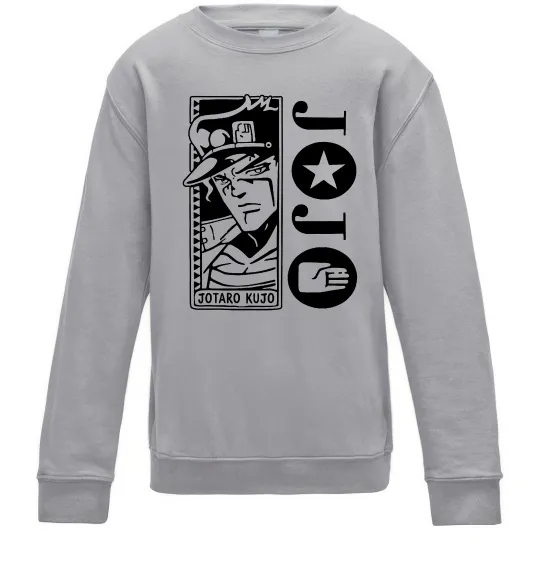 Дитячий світшот Jotaro Kujo Сірий меланж фото