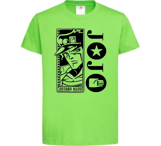 Дитяча футболка Jotaro Kujo Лаймовий фото