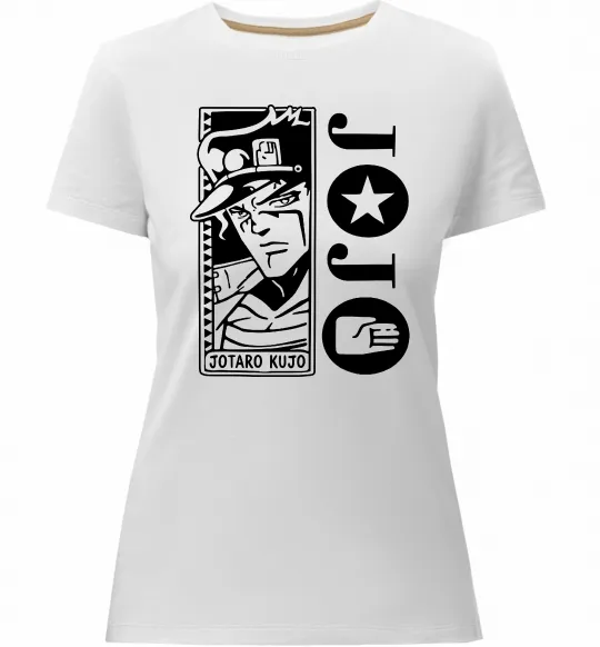 Жіноча преміум футболка Jotaro Kujo Білий фото