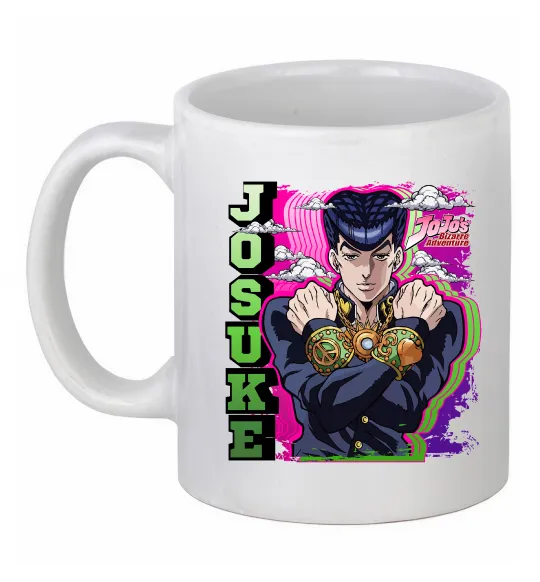 Чашка керамічна Jojo`s adventure Josuke Білий фото