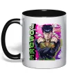 Чашка з кольоровою ручкою Jojo`s adventure Josuke Чорний фото
