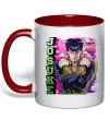 Чашка з кольоровою ручкою Jojo`s adventure Josuke Червоний фото