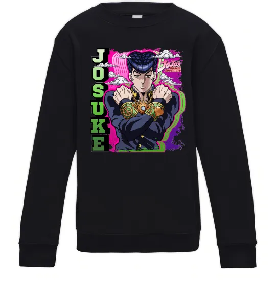 Дитячий світшот Jojo`s adventure Josuke Чорний фото
