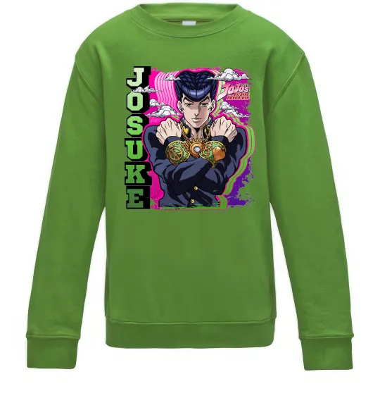 Дитячий світшот Jojo`s adventure Josuke Лаймовий фото